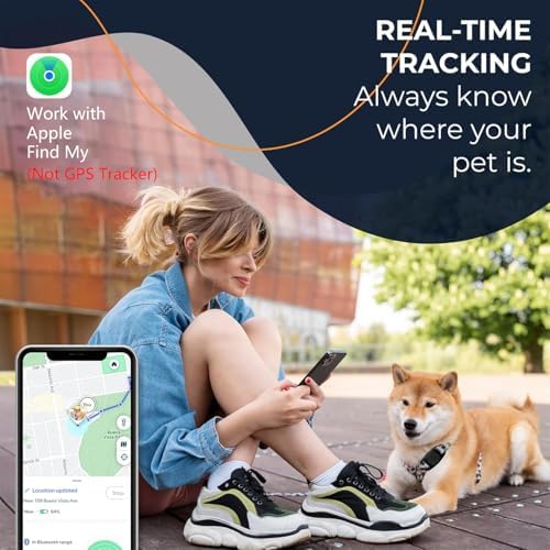 Good Canine Tracker with Collar Holder - Customized Pet Locator, MFi Licensed Monitoring Gadget, No Month-to-month Charges, Appropriate with Discover My (iOS Solely)