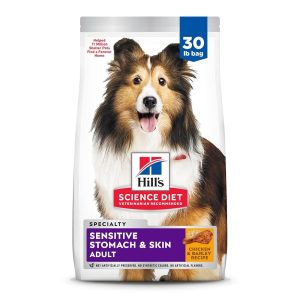 Hill’s Science Weight loss program Dry Canine Meals for Adults with Delicate Abdomen & Pores and skin – Hen Recipe, 30 lbs