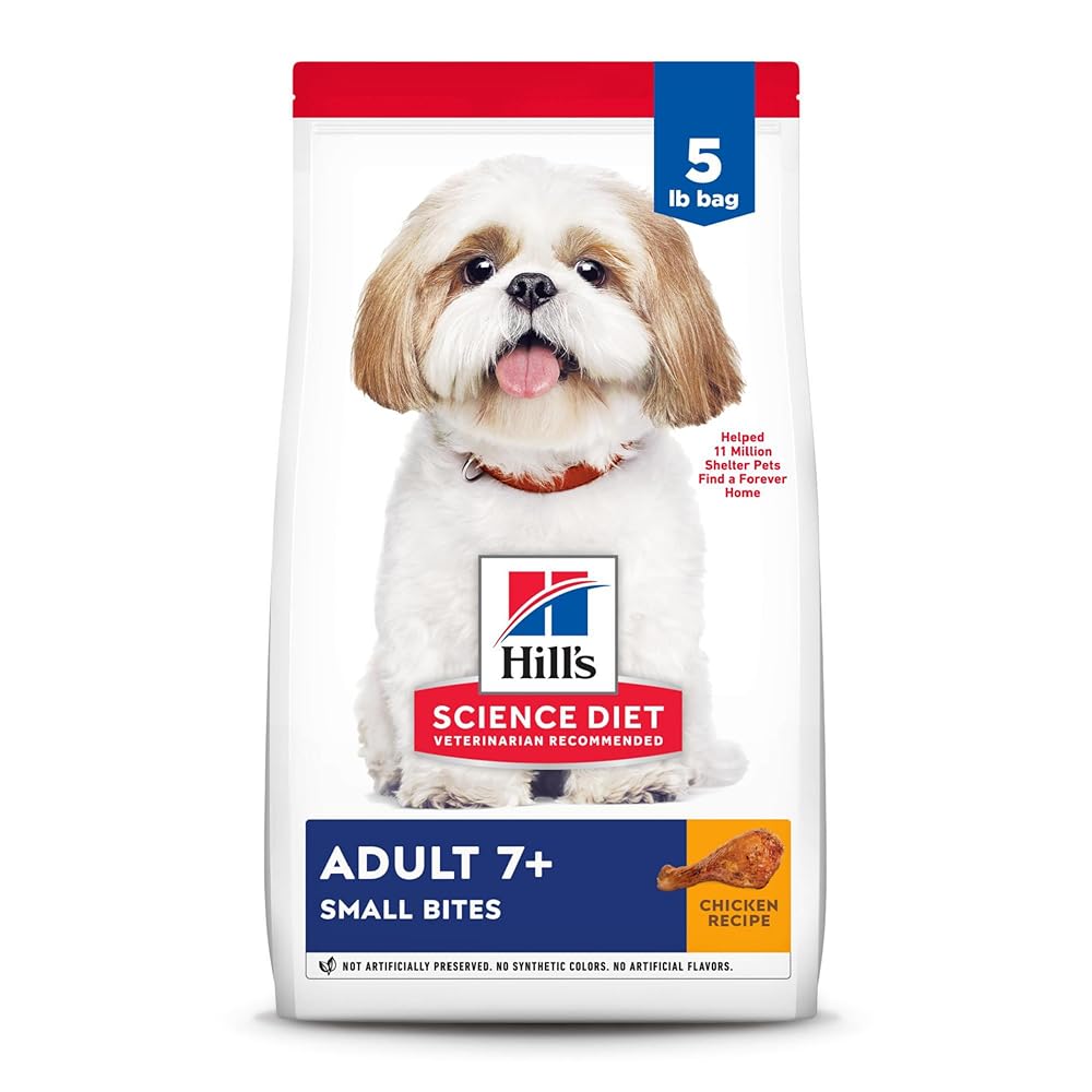 Hill’s Science Eating regimen Premium Vitamin for Adults 7+, Dry Canine Meals with Small Kibble, Hen, Brown Rice & Barley, 5 lb Bag