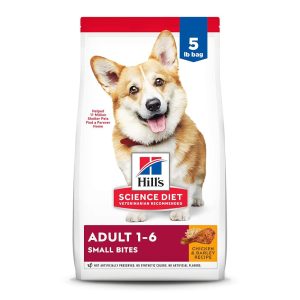 Hill’s Science Eating regimen – Small Bites Dry Canine Meals with Rooster & Barley Recipe, 5 LB Bag