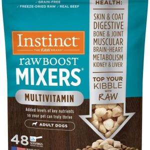 Intuition Uncooked Increase Mixers Freeze-Dried Canine Meals Toppers for Dry Meals – Grain-Free Beef Multivitamin Canine Meals Enhancer for Adults, 12.5 oz