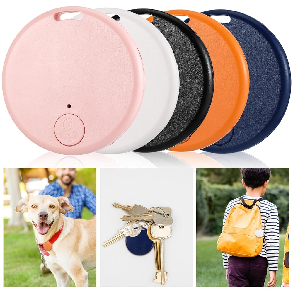 Konohan 5-Pack Transportable GPS Tracker – Sensible Anti-Loss System for Finding Pets, Wallets, Keychains, Baggage, and Extra