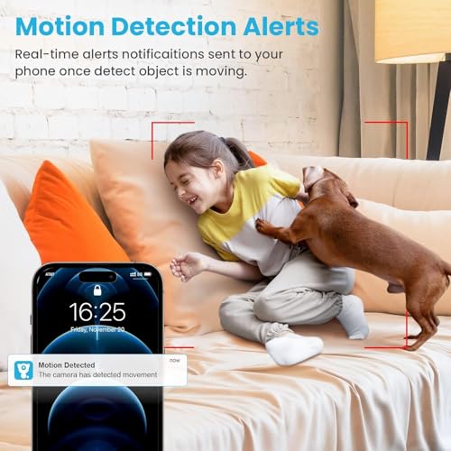 Litokam 2K Indoor Safety Digital camera - 360° House Surveillance Digital camera with Movement Detection, Pet Monitoring, Child Monitor Options, and Evening Imaginative and prescient through Cellular App