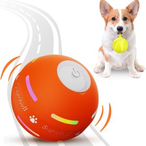 PetDroid Interactive Dog Ball Toy – [Upgraded Version] Durable, Motion-Activated Automatic Rolling Ball for Small, Medium, and Large Dogs, USB Rechargeable