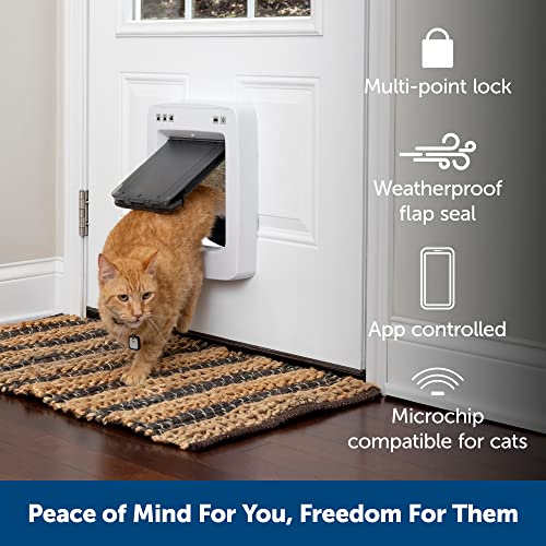 SmartDoor™ Rust-Free Related Pet Door for Canines and Cats, Selective Entry, App-Managed, Smartphone Suitable, Customizable Scheduling, Very best for A number of Pets,