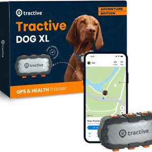 Tractive XL GPS Tracker & Well being Monitor for Canines (50 lbs+) – Prime-Rated Pet GPS Locator | Wellness and Escape Notifications | Waterproof Design | Suitable with Any Collar